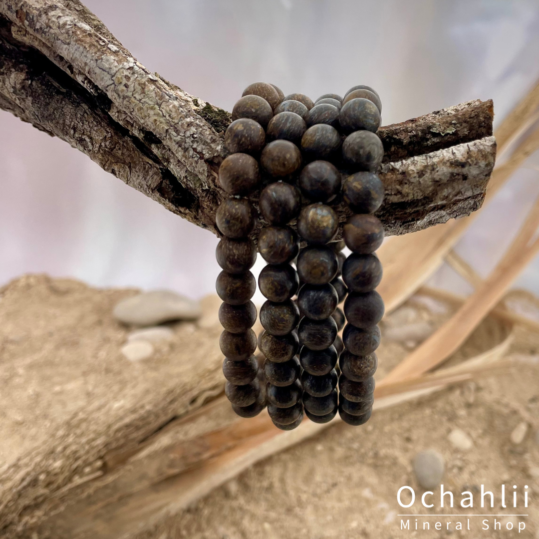 Pulsera de bronce 8mm mate