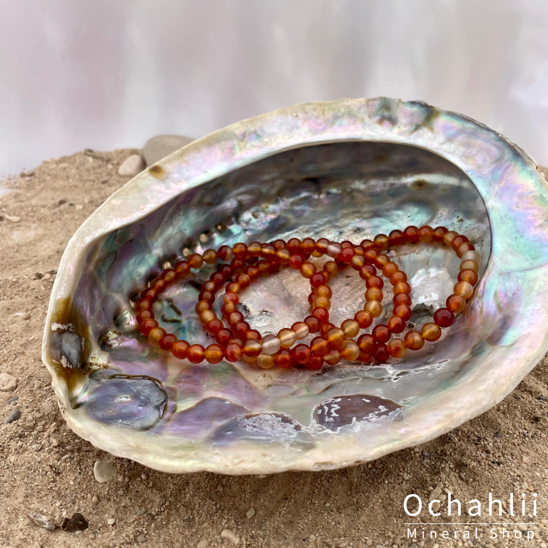 Pulsera de carneola 6mm