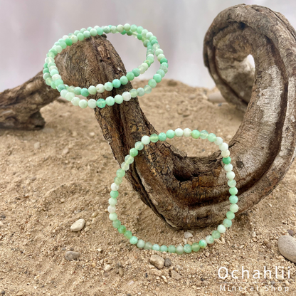 Bracelet chrysoprase facette 4mm