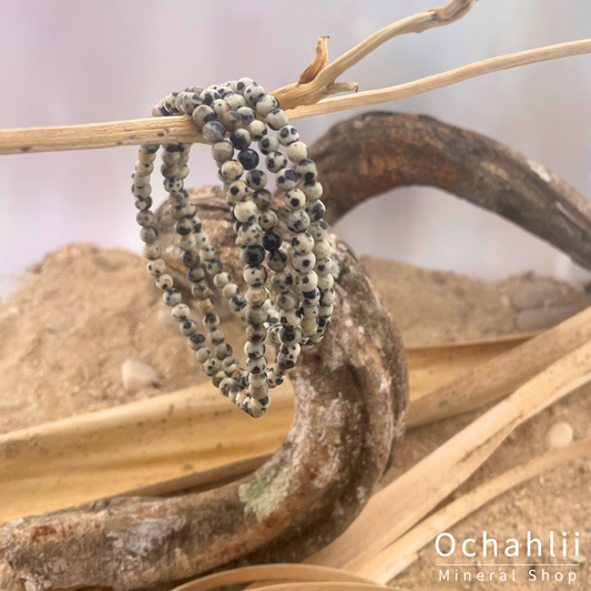 Jaspis Dalmatier armband 4mm