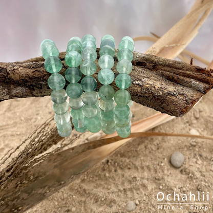 Fluoriet groen armband 10mm