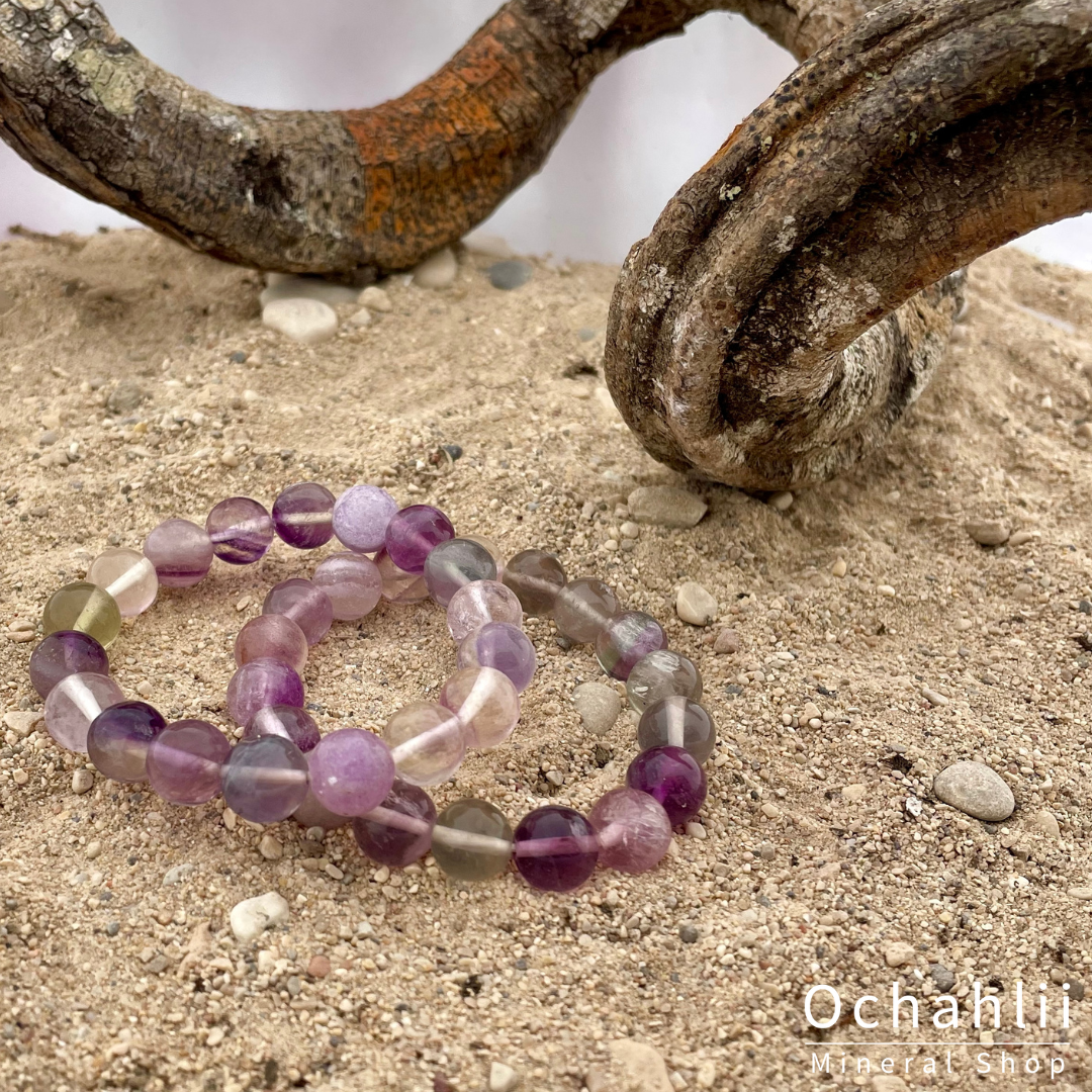Bracelet fluorine violet 10mm