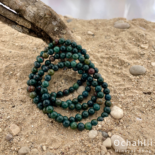 Heliotroop (Bloedjaspis) armband 6mm