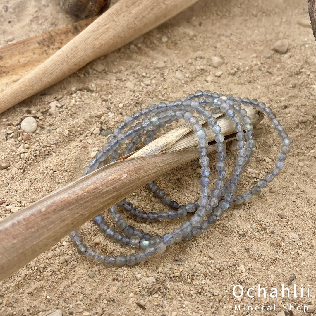 Labradoriet armband facet 4mm