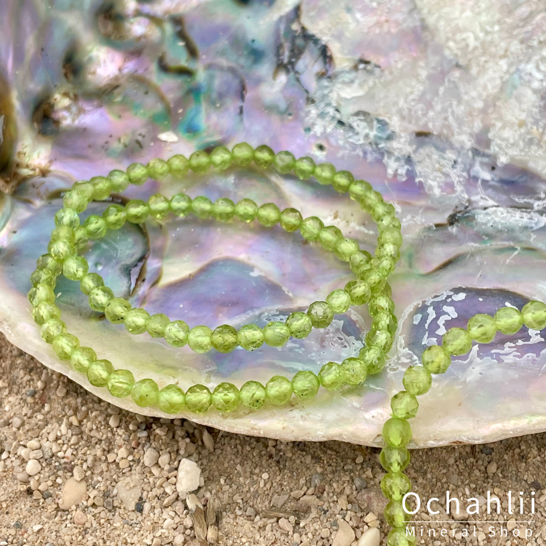 Peridoot armband facet 4mm