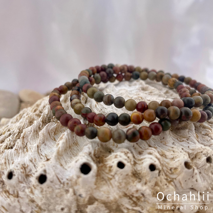 Jaspis Polychroom armband 4mm