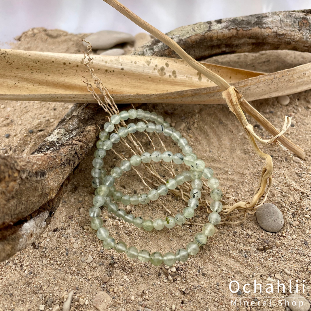 Pulsera de prehnita 6mm