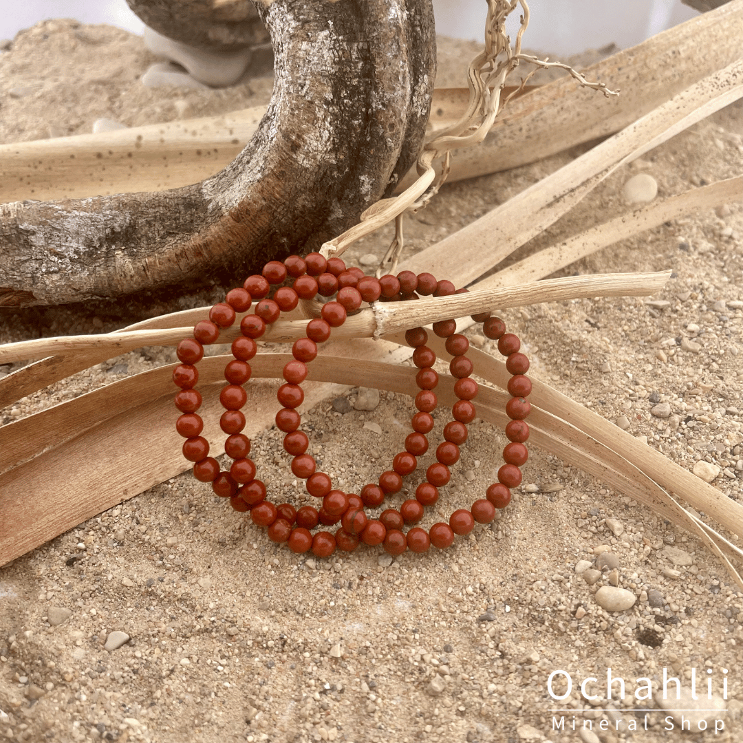 Jaspis Rood armband 4mm