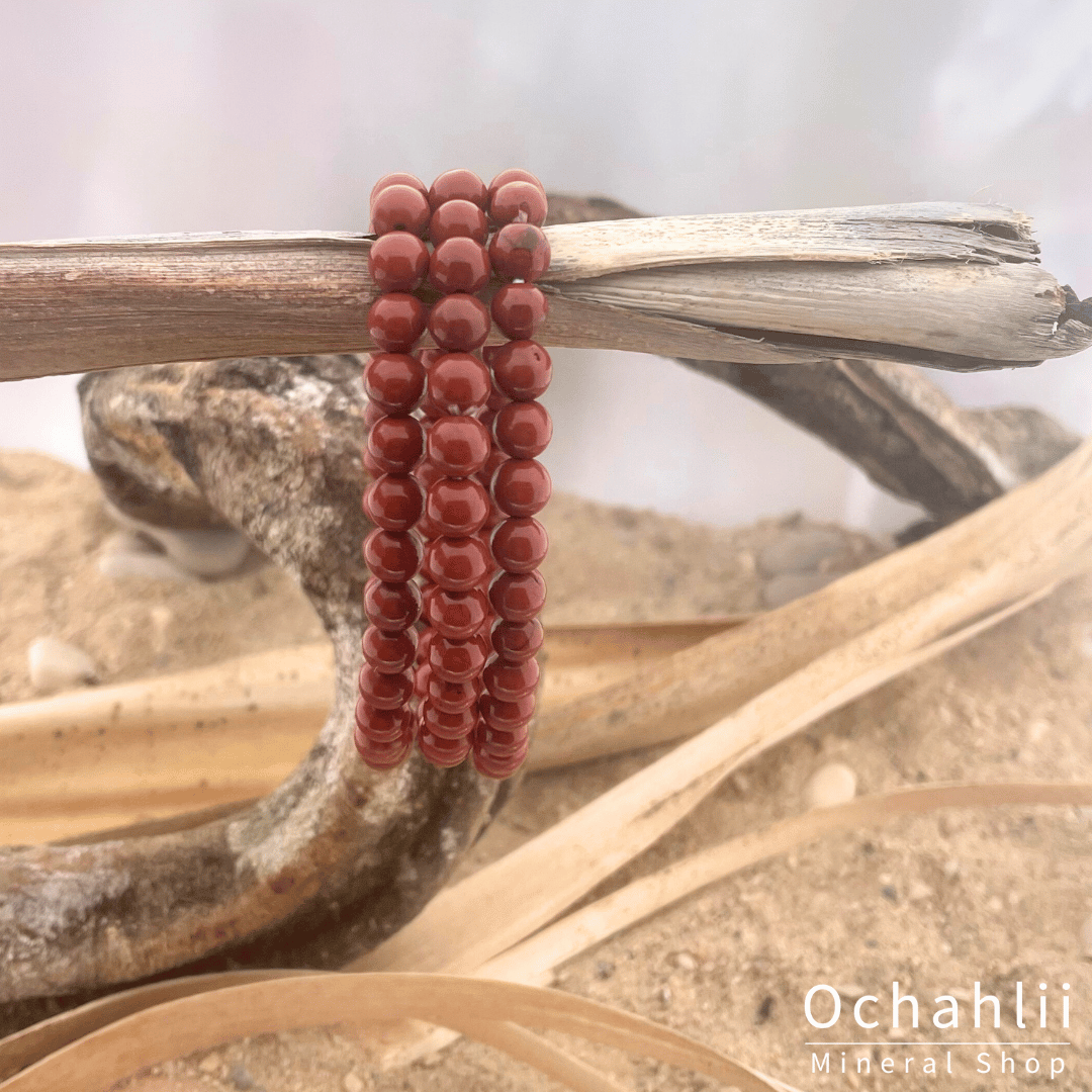 Pulsera de Jaspe Rojo 6mm