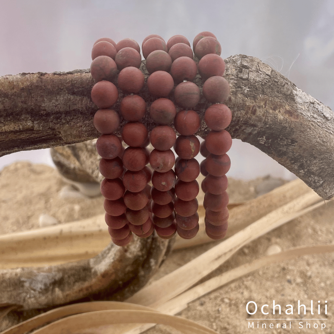 Jasper Red bracelet 8mm matt