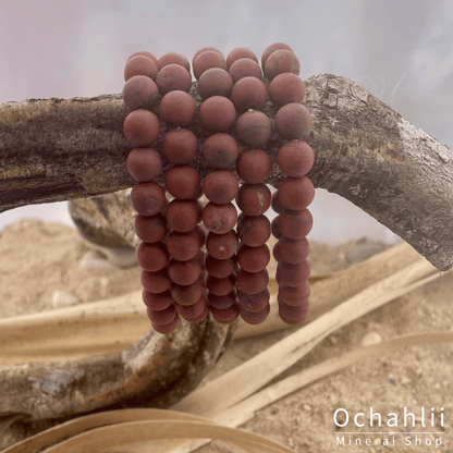 Jasper Red bracelet 8mm matt