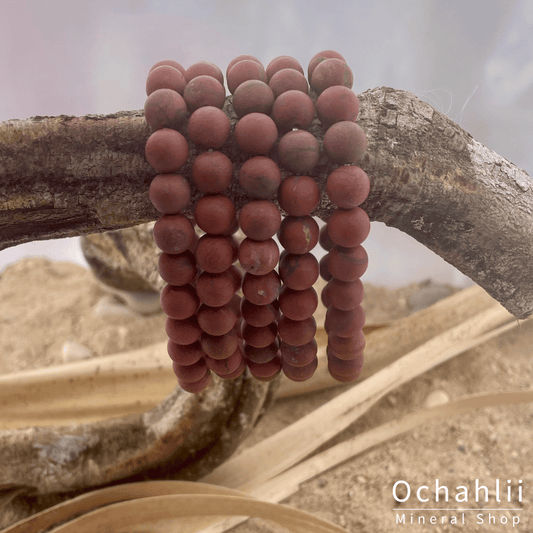 Bracelet Jaspe Rouge 8mm mat