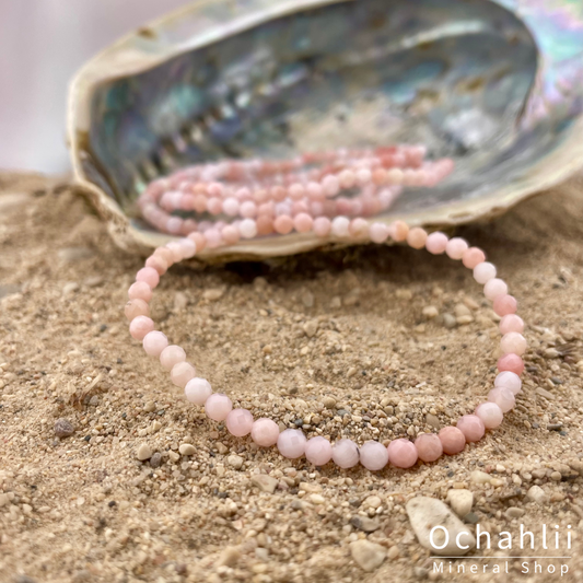 Roze Andesopaal armband facet 4mm