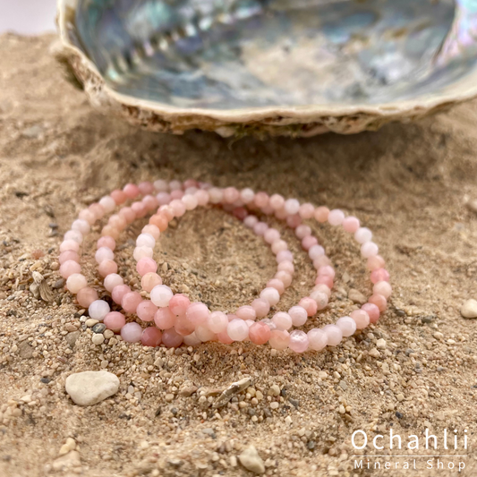 Roze Andesopaal armband facet 4mm