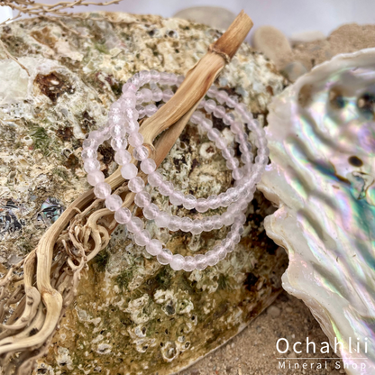 Pulsera de rodocrosita facetada de 4 mm