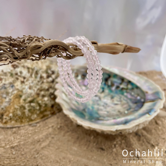 Pulsera de rodocrosita facetada de 4 mm