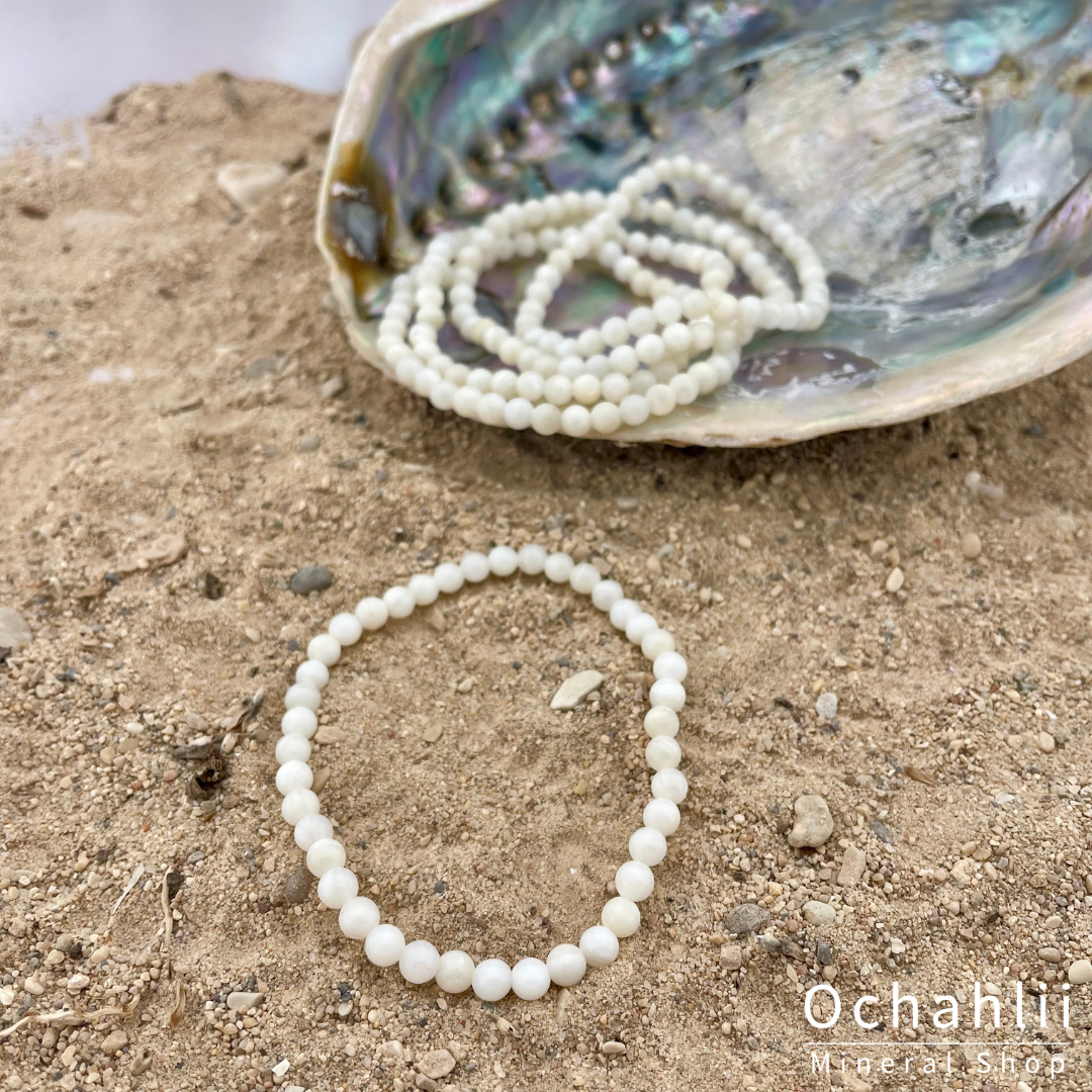 Schelp armband 4mm