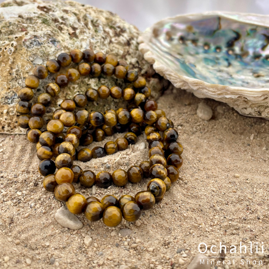 Tijgeroog armband facet 8mm