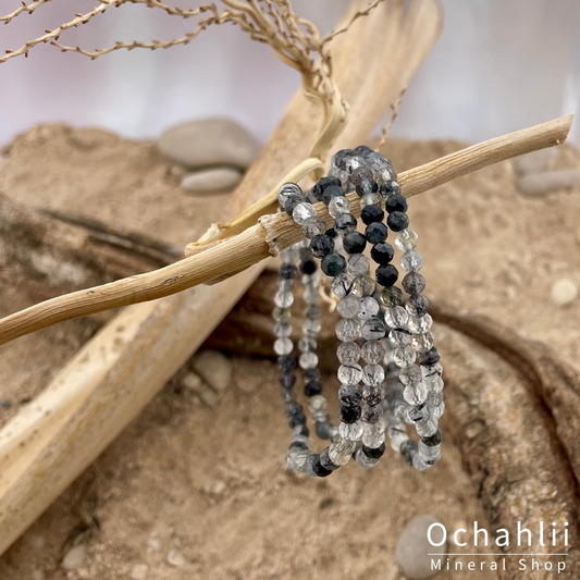 Toermalijnkwarts armband facet 4mm