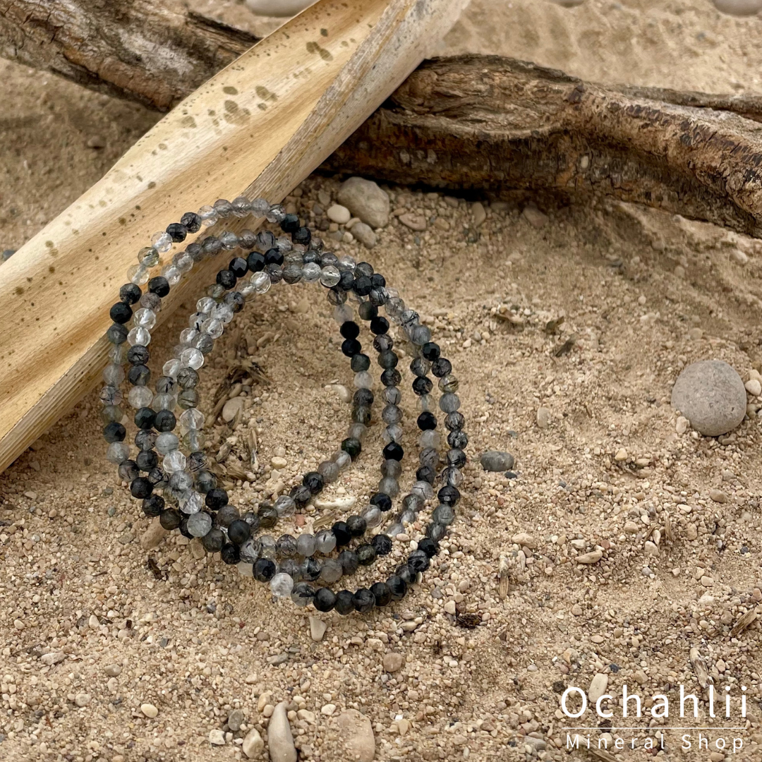 Toermalijnkwarts armband facet 4mm