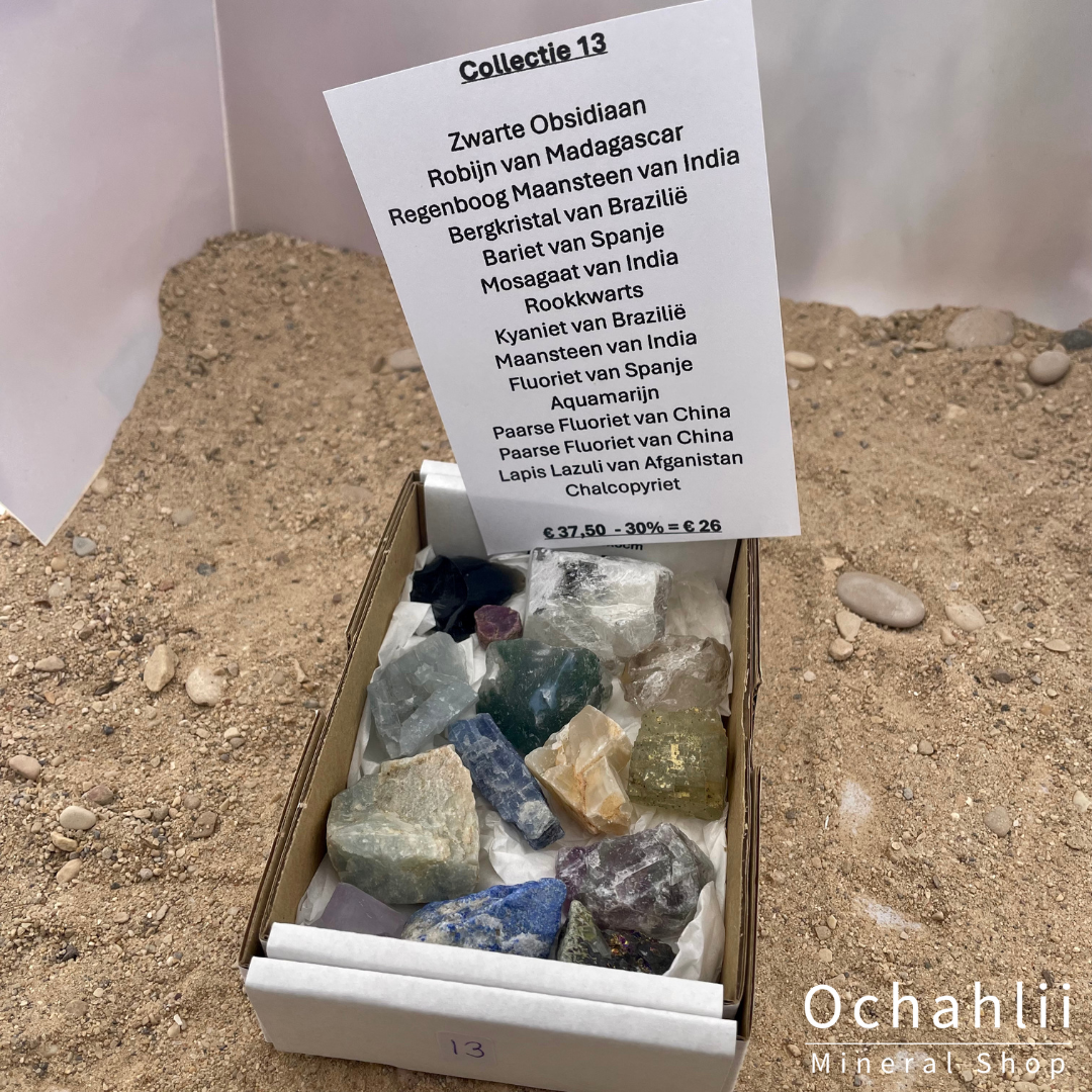 Mineralen box mixed collectie 13