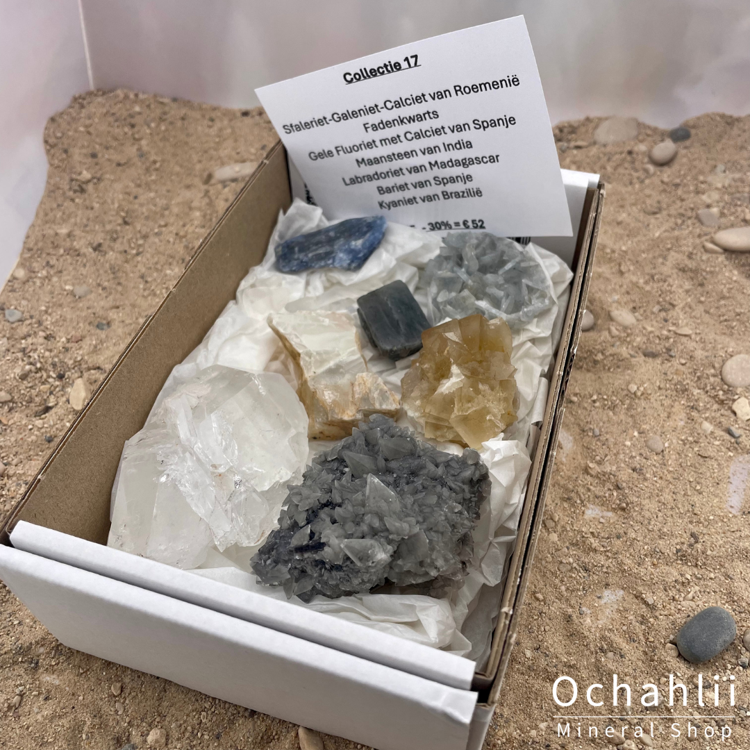 Mineralen box mixed collectie 17