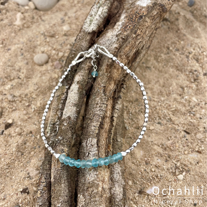 Apatiet  armband facet 4mm