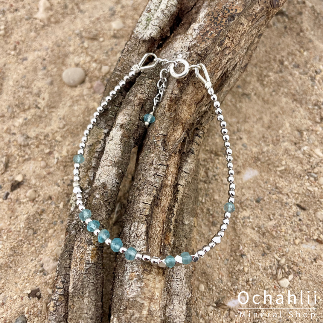 Apatiet  armband facet 4mm