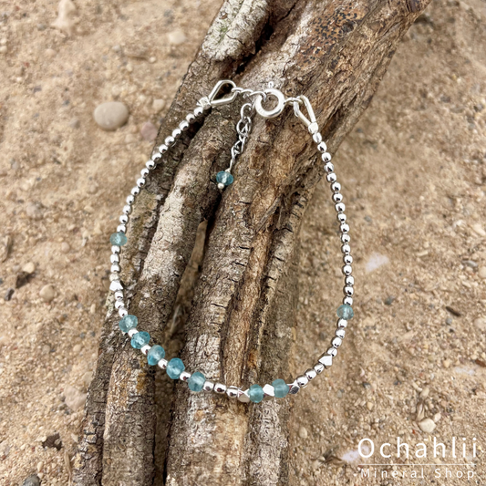 Apatiet  armband facet 4mm