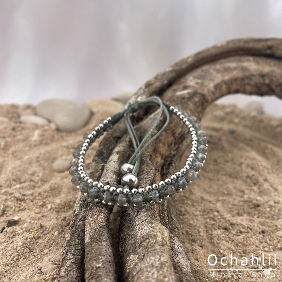 Bracelet Labradorite facette 4mm