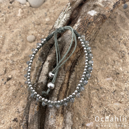 Bracelet Labradorite facette 4mm