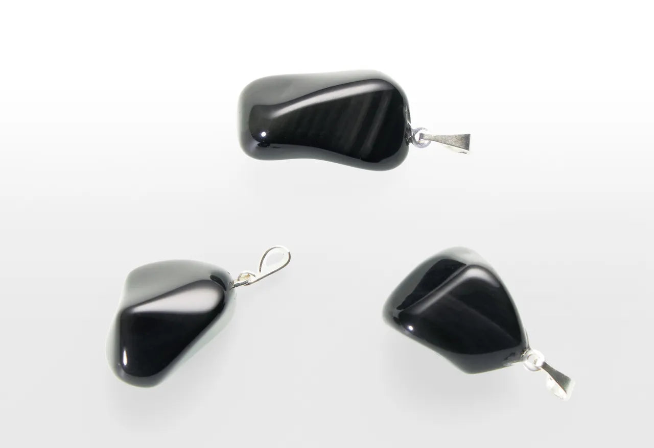 Colgante de piedra de tambor Obsidiana Arcoíris