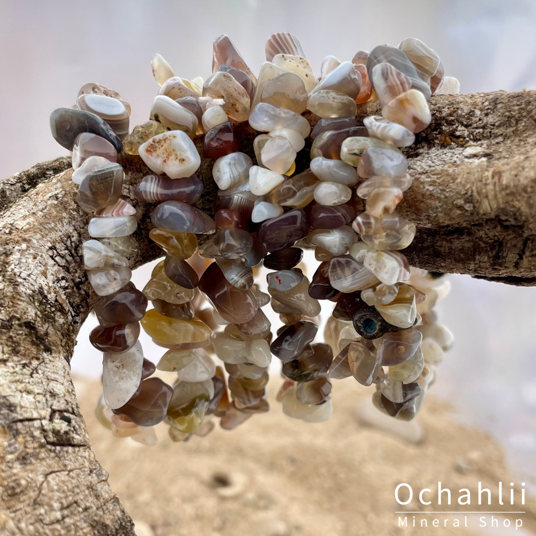 Botswana Agate split bracelet "Protects your aura"