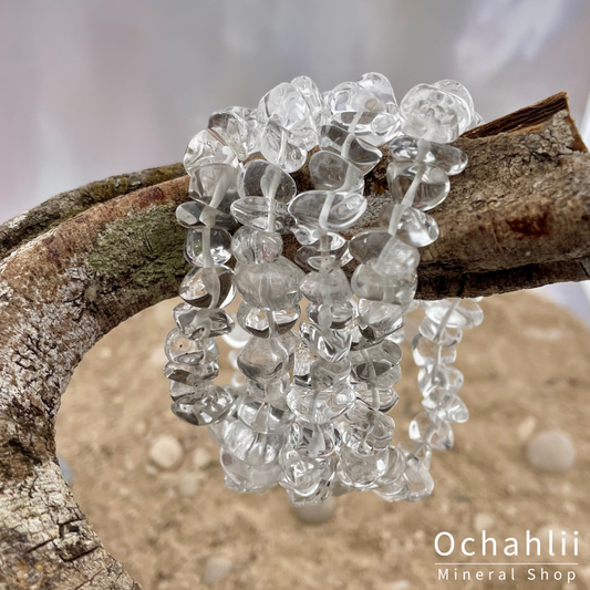 Bracelet fendu en cristal de roche
