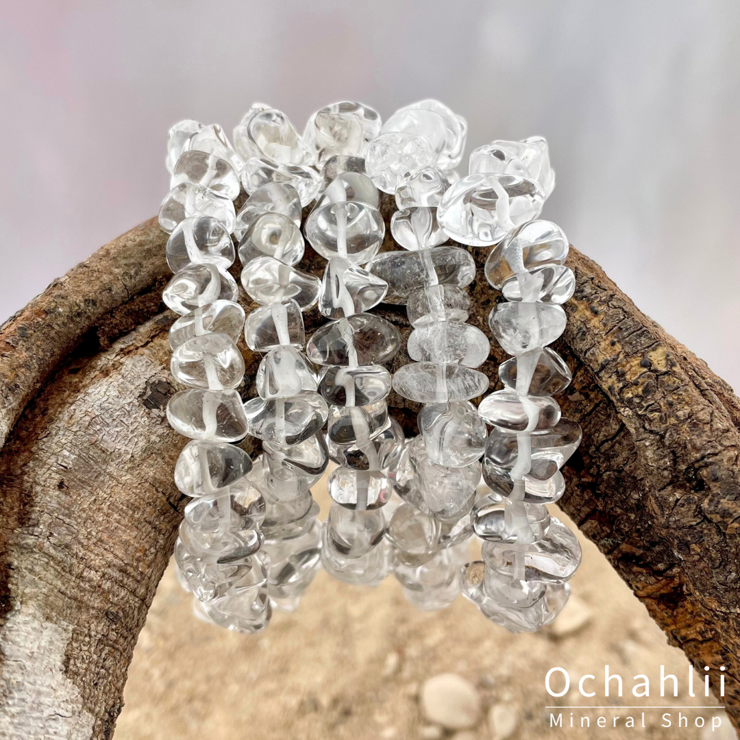 Bracelet fendu en cristal de roche