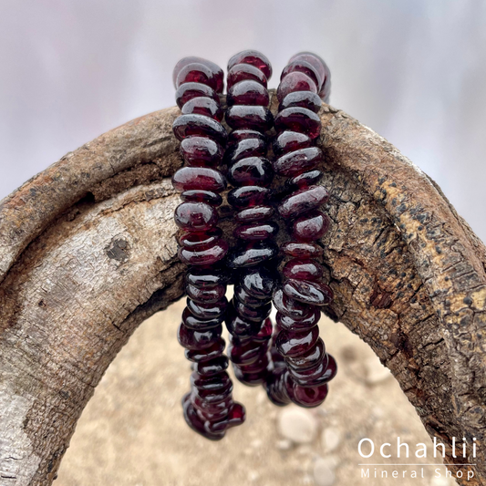 Bracelet fendu grenat