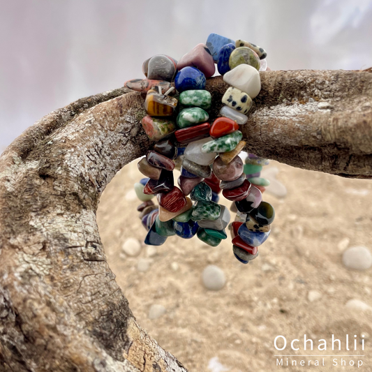 Mix of stone spit bracelet 