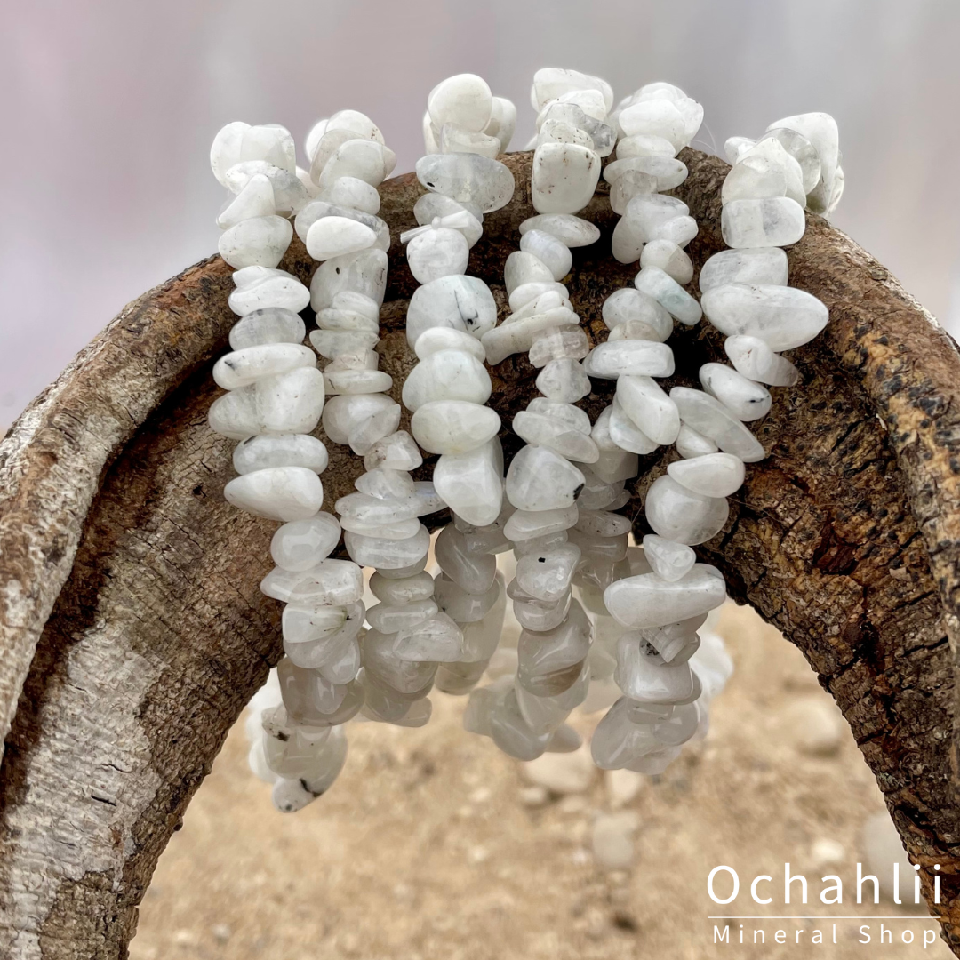 Regenboog Maansteen splitarmband