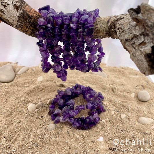 Amethyst split bracelet "Inner peace"