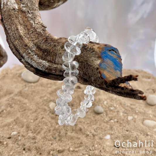 Bracelet fendu en cristal de roche