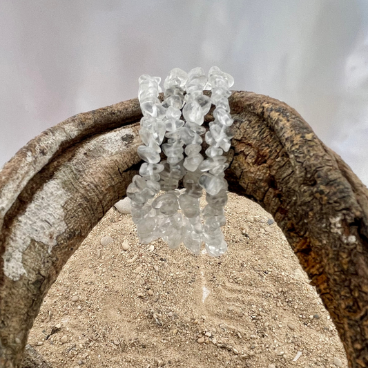 Bracelet fendu B cristal de roche