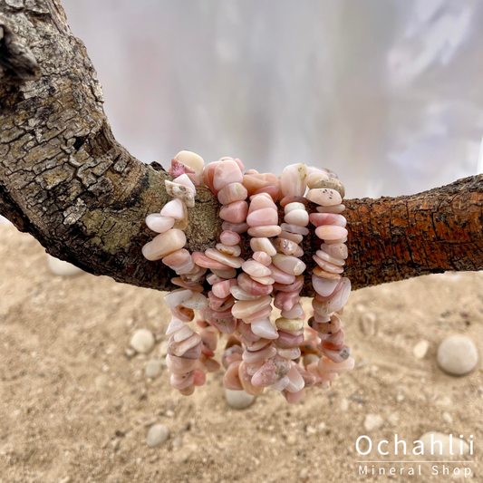 Roze Andesopaal splitarmband