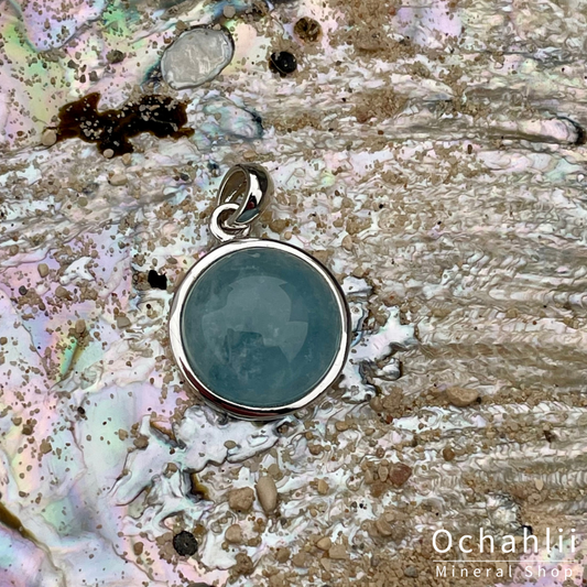 Colgante de plata de aguamarina