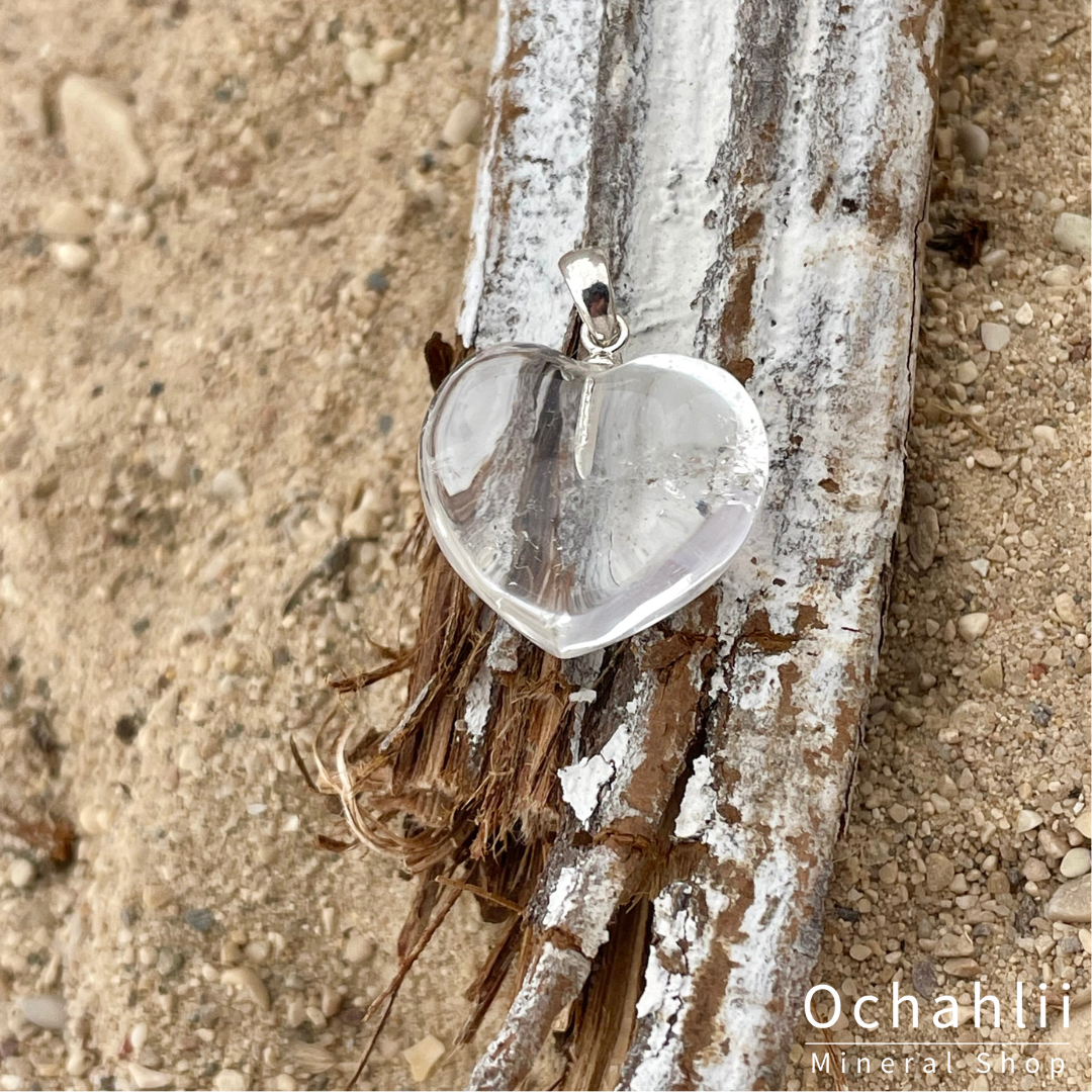 Pendentif argent cristal de roche