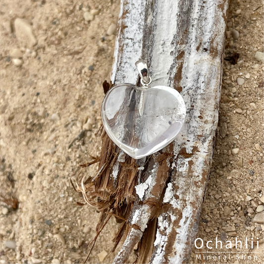 Colgante de plata de cristal de roca