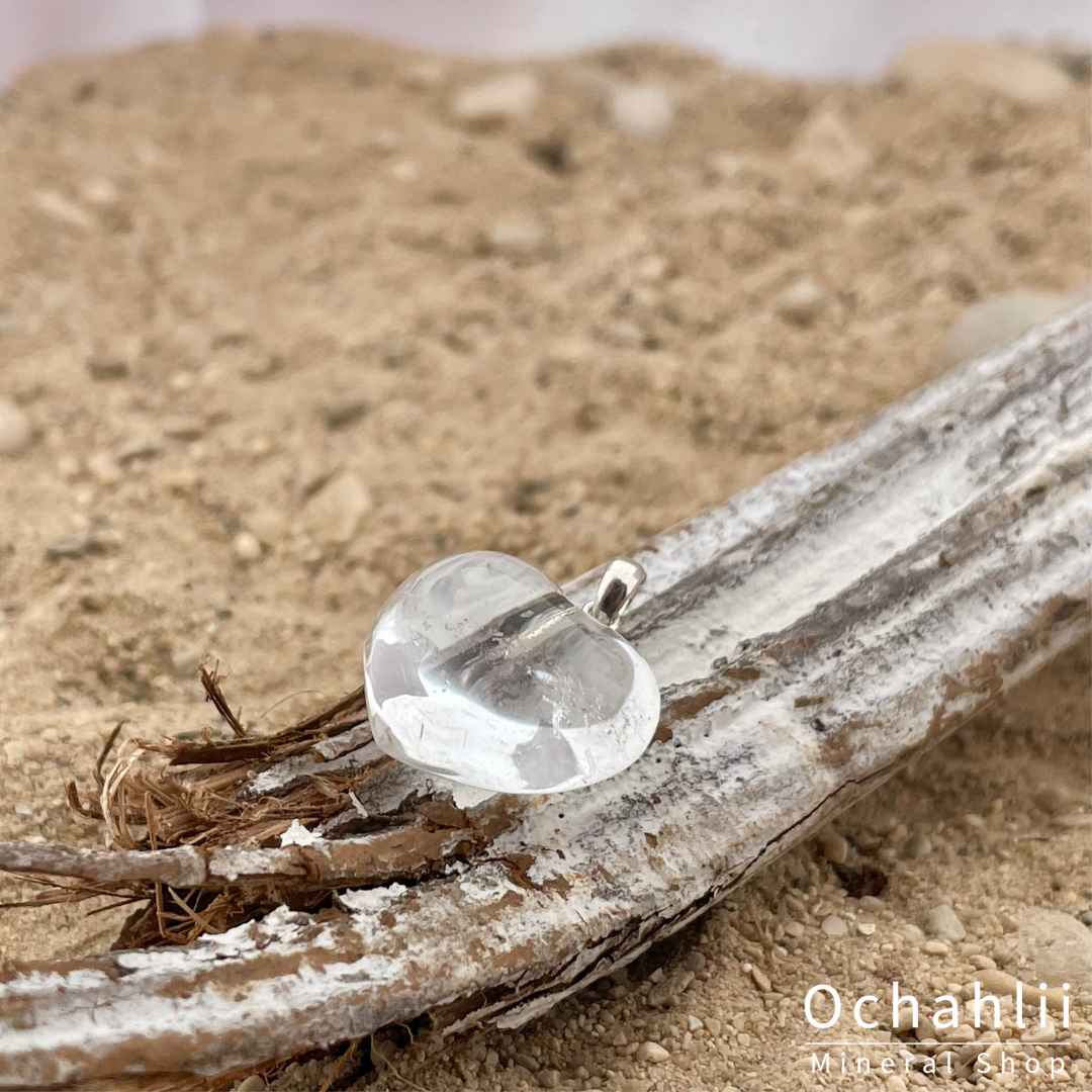 Pendentif argent cristal de roche