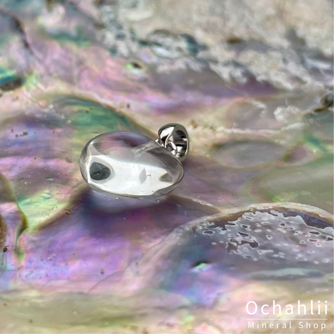 Colgante de plata de cristal de roca