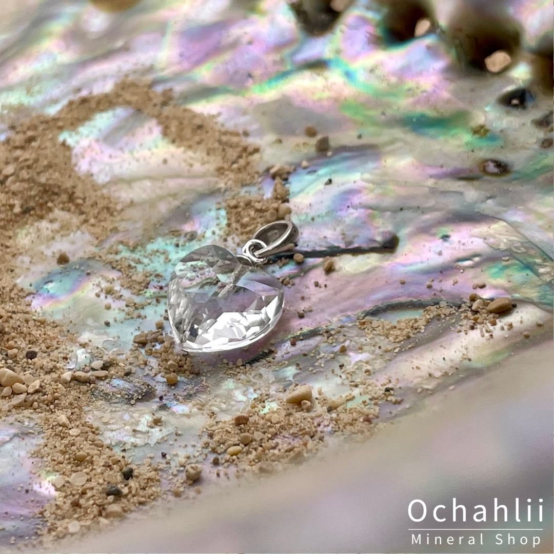 Colgante de plata de cristal de roca