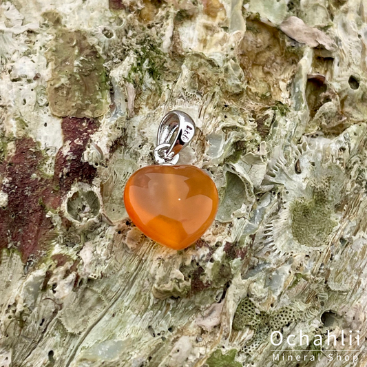 Colgante de carneola plateado