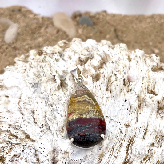 Colgante de plata de Ágata Crazy Lace